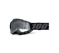 MASCHERA 100% ACCURI 2 OTG BLACK LENTE TRASPARENTE MOTO CROSS MX OFFROAD