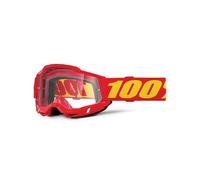 MASCHERA 100% ACCURI 2 OTG RED - LENTE TRASPARENTE