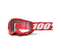 MASCHERA 100% ACCURI 2 OTG RED V1 - LENTE TRASPARENTE
