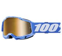 Maschera 100 accuri 2 sursi lenti a specchio true gold