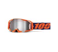 MASCHERA 100% ARMATIC NEON ORANGE - LENTE A SPECCHIO ARGENTO