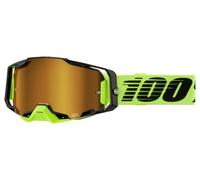 Maschera 100 armega giallo neon lenti a specchio dorate