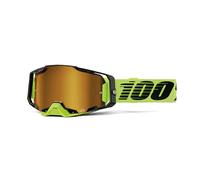 MASCHERA 100% ARMEGA NEON YELLOW - LENTE A SPECCHIO ORO