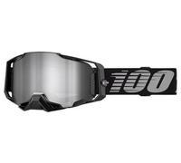 Maschera 100 armega nero vetro specchio argento
