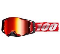 100% Occhiali da motocross Armega Lente specchiata rossa CAT3