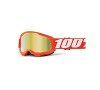 MASCHERA 100% STRATA 2 FMF ORANGE - LENTE A SPECCHIO ORO