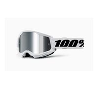 100percent Strata 2 Junior Goggles Trasparente Mirror Silver Lens/CAT3 Bambini White