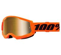 Maschera 100 strata 2 neon orange lenti a specchio true gold