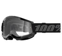 100% Maschera Strata 2 – Lente trasparente (CAT0) – Nero