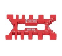 Maschera a coda di rondine per la lavorazione del legno Strumento di misurazione per macchina tavolo con calibro per tenone metrico imperiale in lega di alluminio (Rossa)