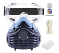 Maschera a gas, maschera completa, protezione per la polvere, per la sopravvivenza nucleare e chimica, con filtro ai carboni attivi, protezione per la polvere, polveri sottili per vapori di gas