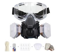 Maschera a gas, maschera completa, protezione per la polvere, per la sopravvivenza nucleare e chimica, con filtro ai carboni attivi, protezione per la polvere, polveri sottili per vapori di gas