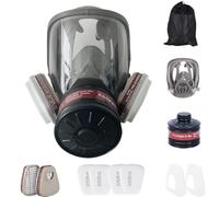 Maschera a gas, maschera completa, protezione per la polvere, protezione contro la polvere, nucleare e chimica, con filtro a carbone attivo, protezione per la polvere, polveri sottili per vapori di