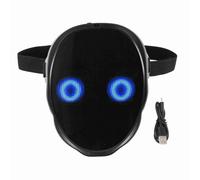 Maschera a LED, copertura per il viso del cranio spaventoso con gesto che rileva una faccia illuminata ricaricabile unisex per trasformare la maschera per festa in costume,