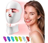 Maschera a LED per la terapia della luce, con luce rossa, ricaricabile USB-C, maschera facciale a LED per la cura della pelle, casa, viaggi e yoga