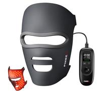 Maschera a LED per viso con luce rossa, anti-invecchiamento, contro acne, rughe e cura della pelle, maschera per il viso a LED, per la terapia della luce, per tutti i tipi di pelle, per la casa, i