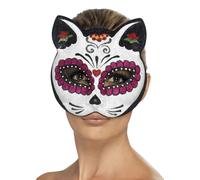 Maschera A Occhi Di Gatto Teschio Di Zucchero Costume Accessorio