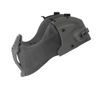 Maschera a Rete per Softair, Maschera Protettiva a Mezzo Volto | Nylon, ABS, Durevole e resistente all'usura, Leggero e pieghevole, Design compatibile con il casco