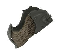 Maschera a Rete per Softair, Maschera Protettiva a Mezzo Volto | Nylon, ABS, Durevole e resistente all'usura, Leggero e pieghevole, Design compatibile con il casco