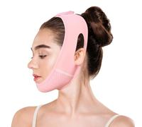 Maschera a V Line per sollevamento del mento doppio, cinturino riutilizzabile per donne e uomini, sottogola a forma di V per sollevamento della mascella, riduzione del doppio mento per dormire