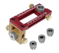 Maschera a vite 2 in 1, kit maschera per tasselli - Localizzatore di perforatrici per la lavorazione del legno,Punta per trapano per la lavorazione del legno, set di punte a 5 fori da 6/8/10/12/15 mm,