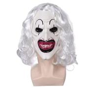 Maschera Adulto da Clown, Art The Clown Killer Horror Halloween Carnevale (Christmas Edition (No cap))