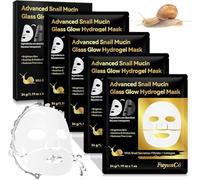 Maschera al collagene a Mucine di lumaca idratante per il viso maschera in tessuto, acido ialuronico anti rughe anti invecchiamento, maschera bellezza donna, ultra idratante, bio collagen mask (6 pz)