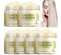 Maschera al collagene per capelli secchi e danneggiati, trattamento condizionante e riparatore profondo, maschera idratante e nutriente per capelli crespi e colorati, rinforza e dona (6PCS)