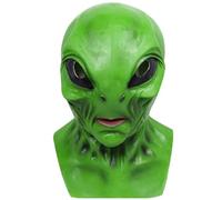 Maschera aliena con grandi occhi raccapriccianti xenomorph Halloween Maschera piena testa in lattice realistico orrore biologico extraterrestre con buchi di ventilazione per lo scherzo della festa co