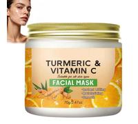 Maschera alla vitamina C di curcuma, maschera facciale per macchie scure, pelle opaca, uniformare il tono della pelle e illuminare la cura della pelle per una carnagione luminosa, maschera di (1PCS)