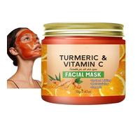 Maschera all'argilla alla vitamina C con curcuma, maschera in gel alla gelatina d'oro schiarente con curcuma, maschera in foglia levigante e idratante, maschera viso e corpo detergente in (1Pcs)