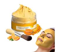 Maschera all'argilla con curcuma e vitamina C, kit maschera viso all'argilla, pulizia profonda, affinamento dei pori, illuminante, formula delicata, Spalike, detergente, cura della pelle femminile