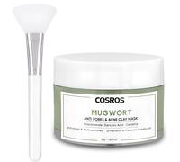 Maschera All'argilla Disintossicante Tè Verde con un Pennello in Silicone Maschera Argilla viso Controllo del Sebo Pulizia Profonda dei pori Punti neri Rimozione Pulizia viso 55g