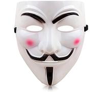 Maschera Anonymous bianca per adulti | Maschera V for Vendetta | Maschera Hacker Anonimo | Qualità Premium | Plastica rigida | Accessorio per feste | Cosplay |Halloween| OriginalCup®