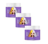 Maschera anti-ingiallimento, maschera per capelli nutriente, per capelli biondi e argentati, idratante e riparatrice (3pcs)