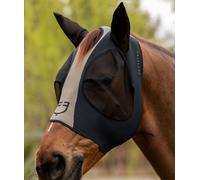 Maschera anti mosche per cavalli in lycra e mesh bicolore con rete su occhi e or