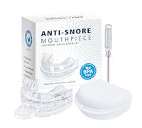 Maschera anti russamento, attrezzatura anti russamento, protezione per denti per apnea del sonno, protezione per denti russamento, aiuto al russamento, per uomini e donne (trasparente)