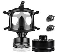 Maschera antigas M50, maschera antigas con teschio tossico, accessorio per cosplay, Halloween, senza funzione di protezione antigas (lente cromata nera)