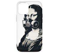 Maschera antigas Mona Lisa Street Art design graffiti Custodia per iPhone 12/12 Pro