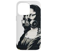 Maschera antigas Mona Lisa Street Art design graffiti Custodia per iPhone 14 Pro Max