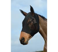 Maschera antimosche elastica per gli occhi e le orecchie del cavallo Weatherbeeta Deluxe Bug Noir Shetland