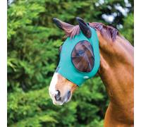 Maschera antimosche elastica per gli occhi e le orecchie del cavallo Weatherbeeta Deluxe Bug Turquoise Cob