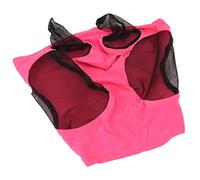 Maschera Antimosche in Rete per Cavalli, Maschera Antimosche Cavallo, Maschera Antizanzare Traspirante, Protezione per Le Orecchie per Fienile (Rosa Rossa)