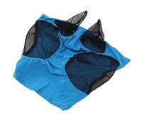 Maschera Antimosche in Rete per Cavalli, Maschere Protettive per Cavalli, Maschera Antizanzare Traspirante, Protezione per Le Orecchie per Fienile (Blu)