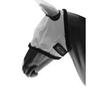 Maschera antimosche PVC in nylon con copriorecchie e chiusura tessuto a strappo