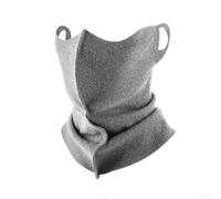 Maschera antivento da ciclismo con passanti per le orecchie, morbida ghetta termica per sport all'aperto autunnali e invernali, nero, grigio, beige, confezione da 2 (grigio basso)