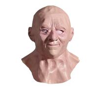 Maschera anziana di Halloween - Tesoro in lattice realistico vecchio per costumi per adulti | Maschera per il viso full del nonno rugosa, sostegno 'orrore, maschera in costume spettrale per cospla