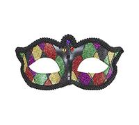 Maschera arlecchino glitter da donna
