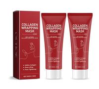 Maschera avvolgente al collagene di lattosio rosso, maschera di peeling ammorbidente al collagene, maschera di peeling al lattosio rosso, maschera di peeling al viso (2PCS)