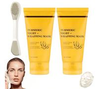 Maschera avvolgente al collagene e curcuma, pulizia profonda dei pori e rimozione dei punti neri, maschera peel off avvolgente da 75 ml per illuminare, elasticizzare, idratare in profondità (2 Pezzo)